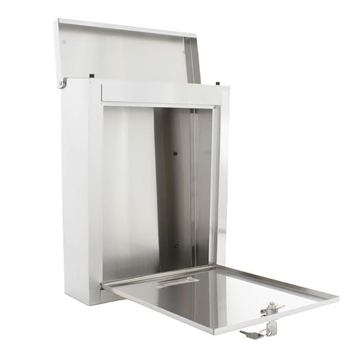 Wall Mounted Stainless Steel Lockable Mailbox Modern Post Box A4 Slot Secure