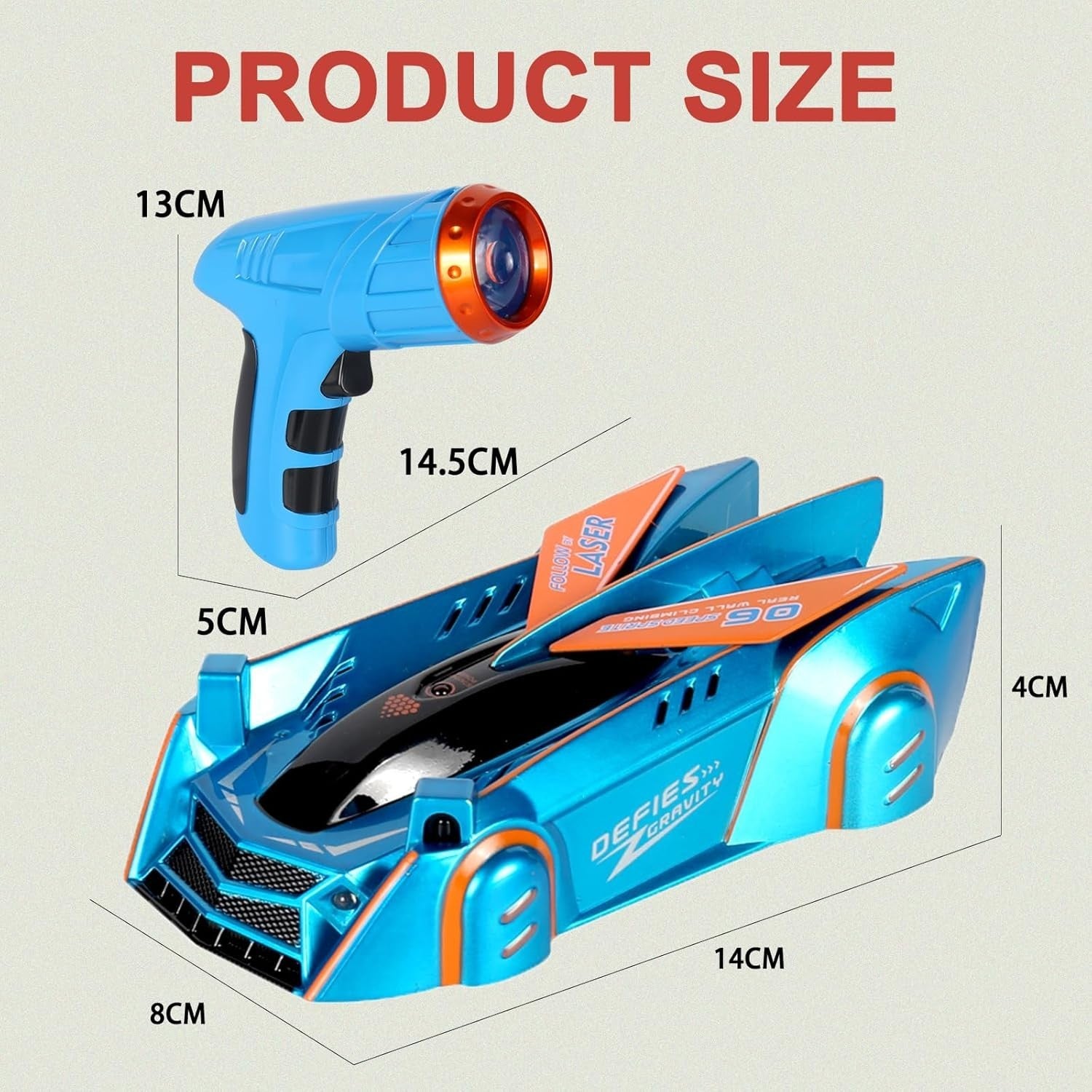 Wall Climbing RC Car – Laser Remote Control Stunt Toy for Kids & Teens