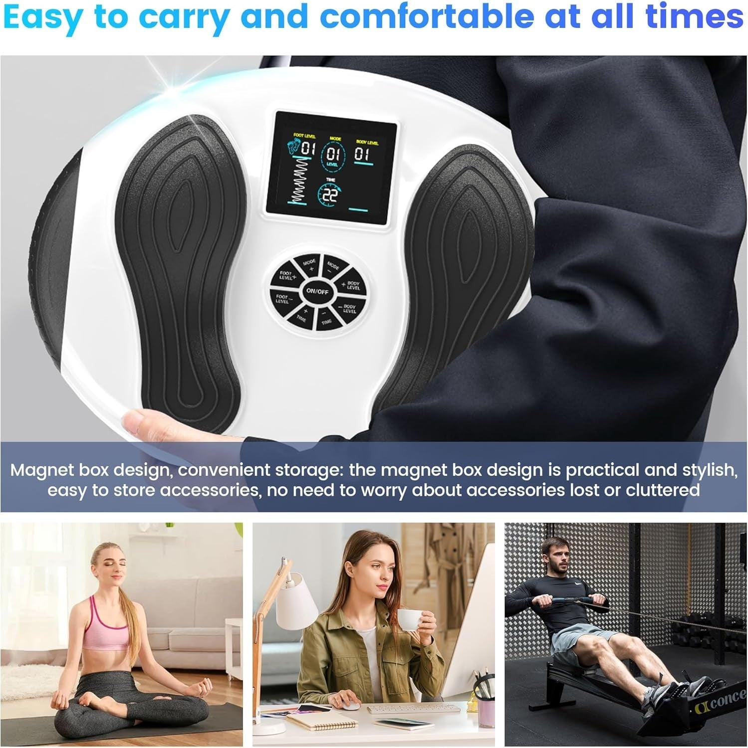EMS TENS Foot Massager for Pain Circulation Neuropathy 99 Levels