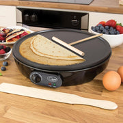 Quest 12" Electric Pancake Crepe Maker Non-Stick Hot Plate 220°C Spreader