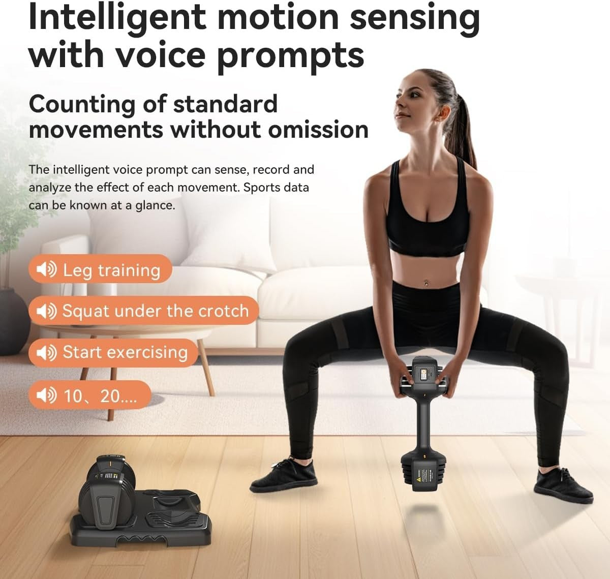 Smart Adjustable Dumbbells Pair 25lb With Stand Quick Change Home Gym