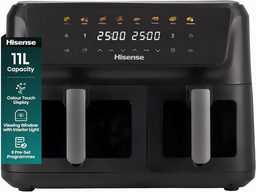 Large Dual Zone Air Fryer 11L SyncServe 8-in-1 Touch Display Fast Healthy Cooker