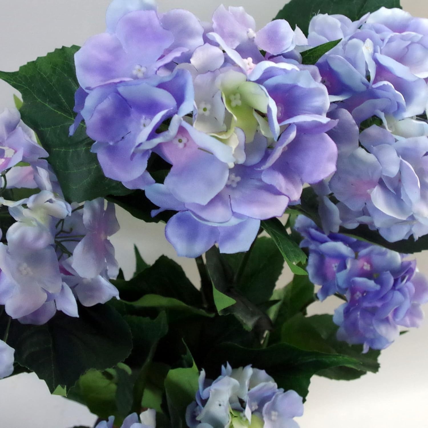 90cm Artificial Hydrangea Flower Plant in Weighted Pot Blue Floral Home Decor