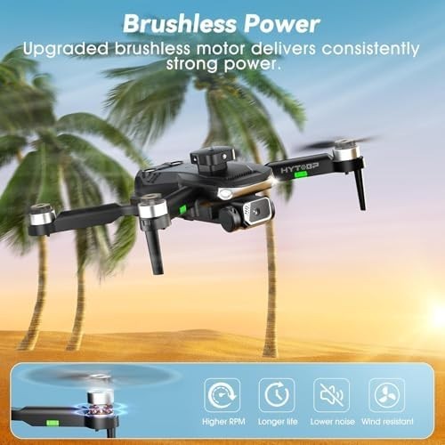 Foldable 1080P HD Camera Drone with 5G Wi-Fi, Brushless Motor & 3 Batteries