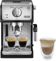 Compact Espresso Coffee Maker | 15-Bar Pump Pressure | Dual Cup Milk Frother