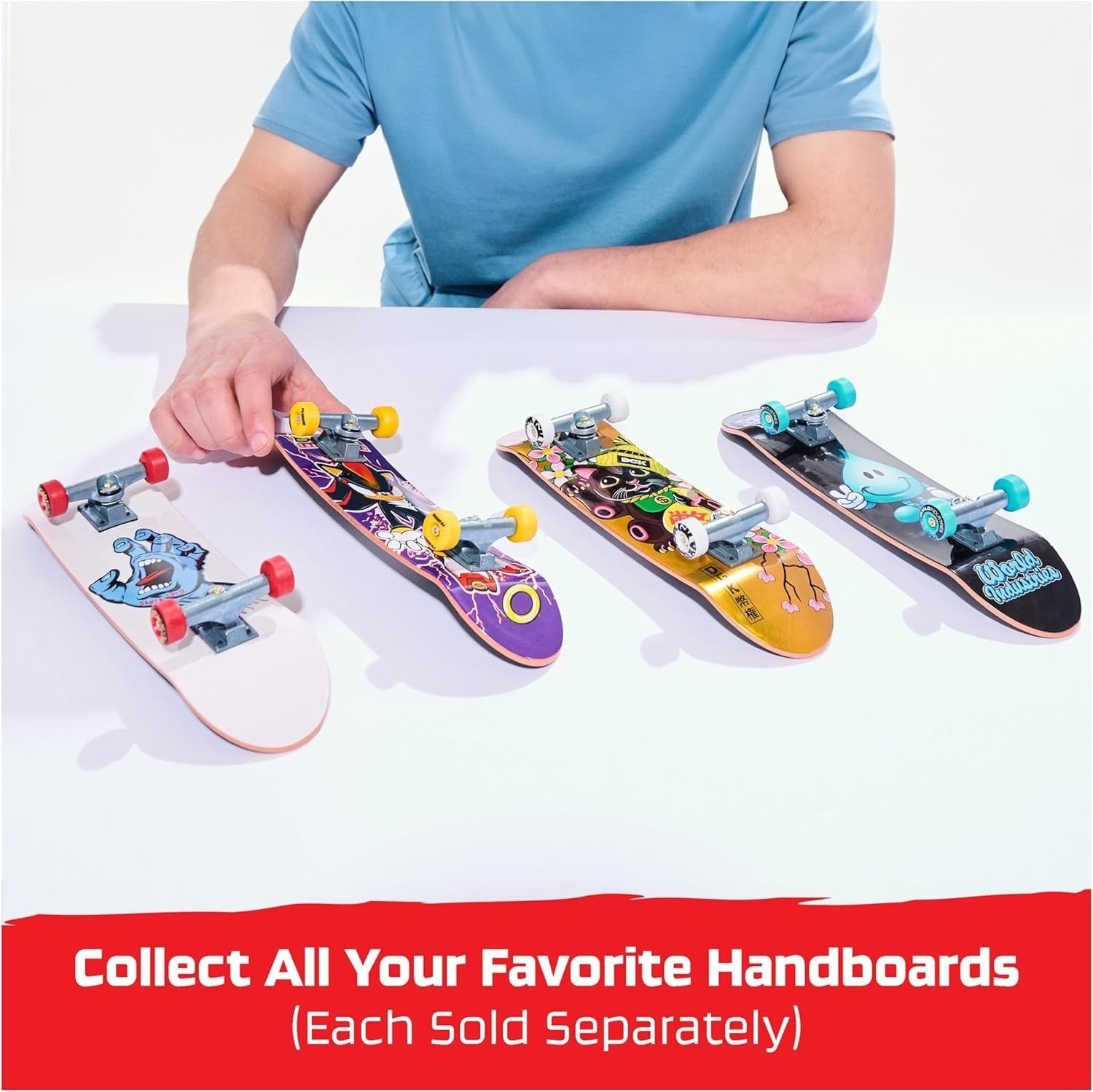 Tech Deck Style Santa Cruz Mini Handboard Toy Large Fingerboard Kids Trick Board