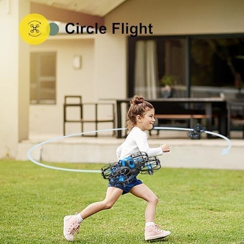 Mini Drone for Kids w/ 2 Batteries 360° Flip LED Lights 3 Speeds Auto Hover
