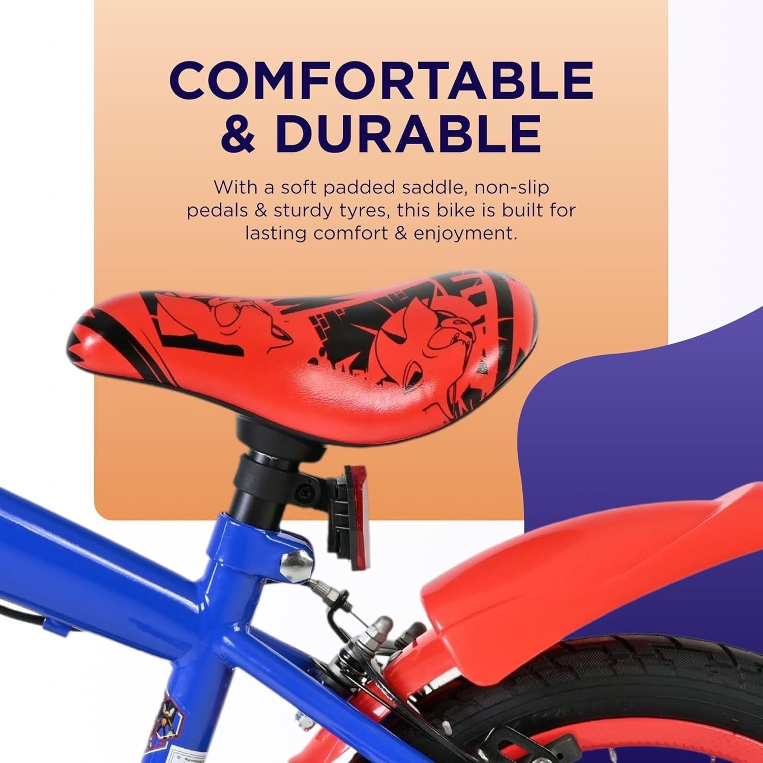 12 Inch Kids Bike with Stabilisers Dual Hand Brakes Bicycle Age 3-4