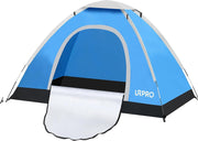 Blue 3-Person Portable Camping Tent – Lightweight Hiking Dome Tent
