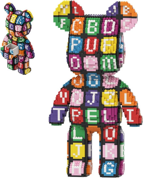 6800Pcs Letter Brick Bear Kit Collectible Display Toy Adult Kids Gift