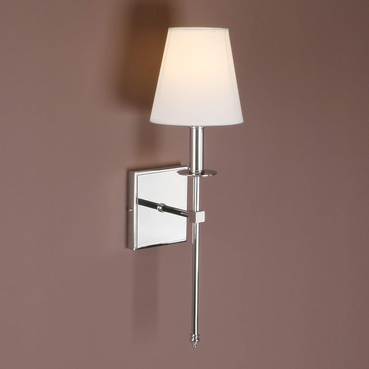Vintage Modern Linen Wall Sconce Light with Adjustable LED Bedside Lamp
