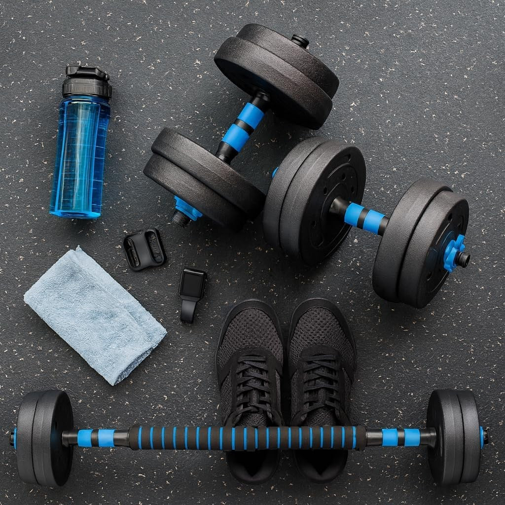 Adjustable Dumbbell Barbell Set 3 in 1 Home Gym Push Up Weights