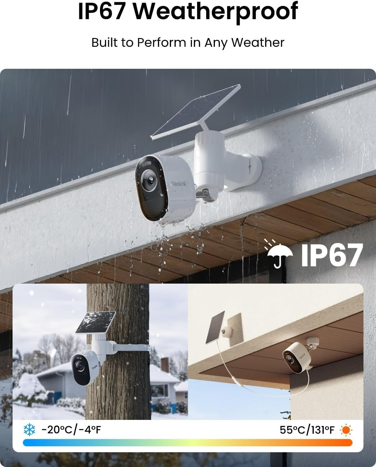 5MP Solar Security Camera Wireless AI Detection WiFi6 IP67 CCTV