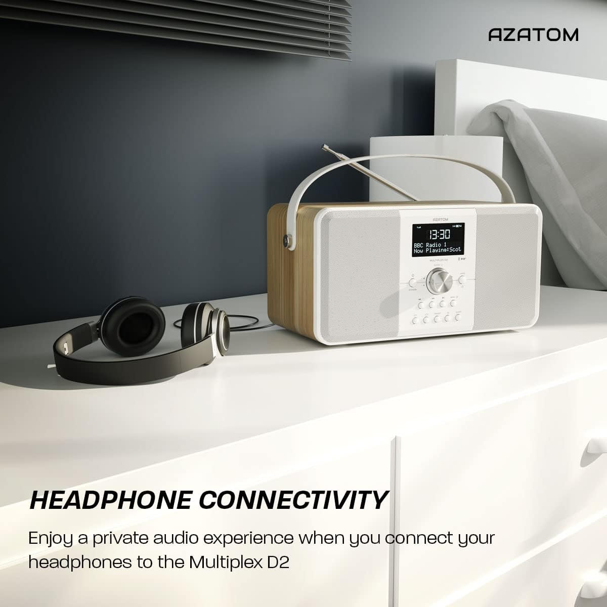 DAB DAB+ FM Digital Radio Bluetooth Portable Rechargeable Dual Alarm