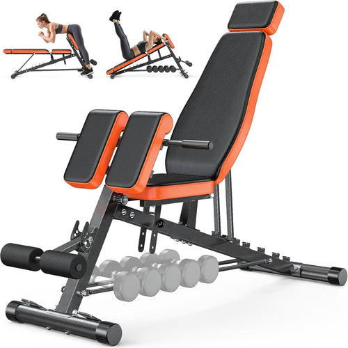 All-In-One Roman Chair Weight Bench 1000lb Adjustable Home Gym