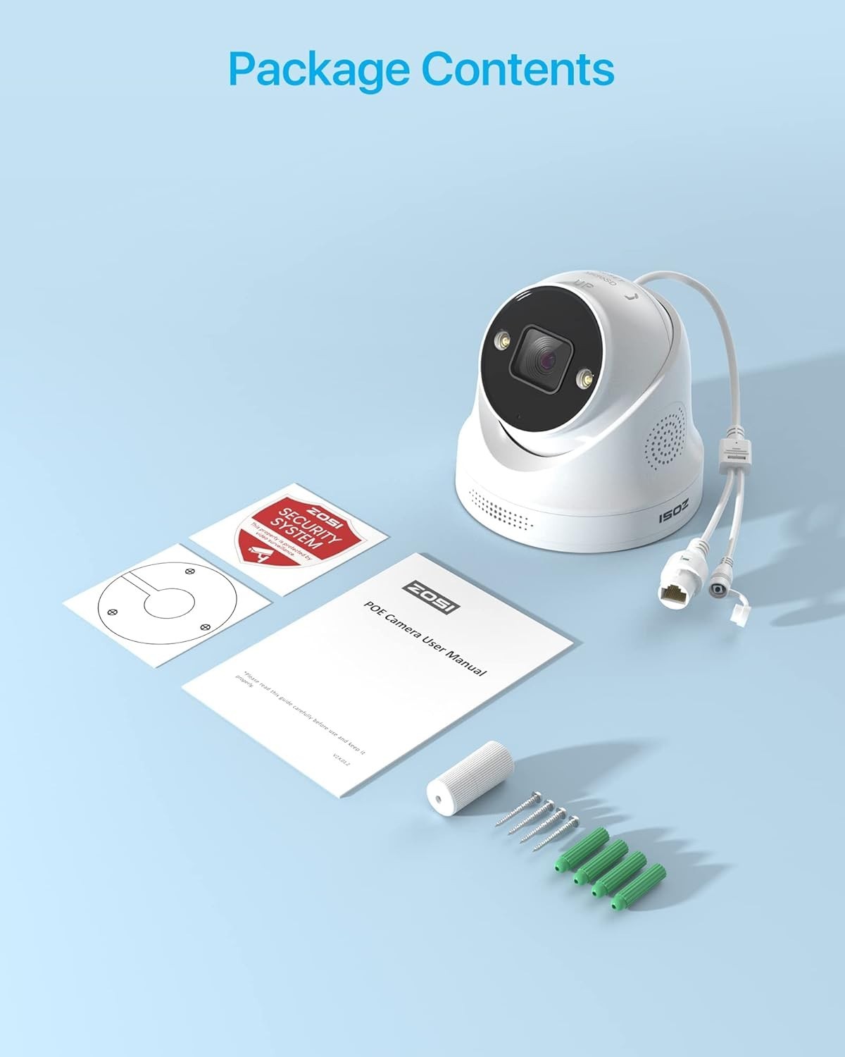 4K PoE Security Camera AI Person Vehicle Detection Color Night Vision