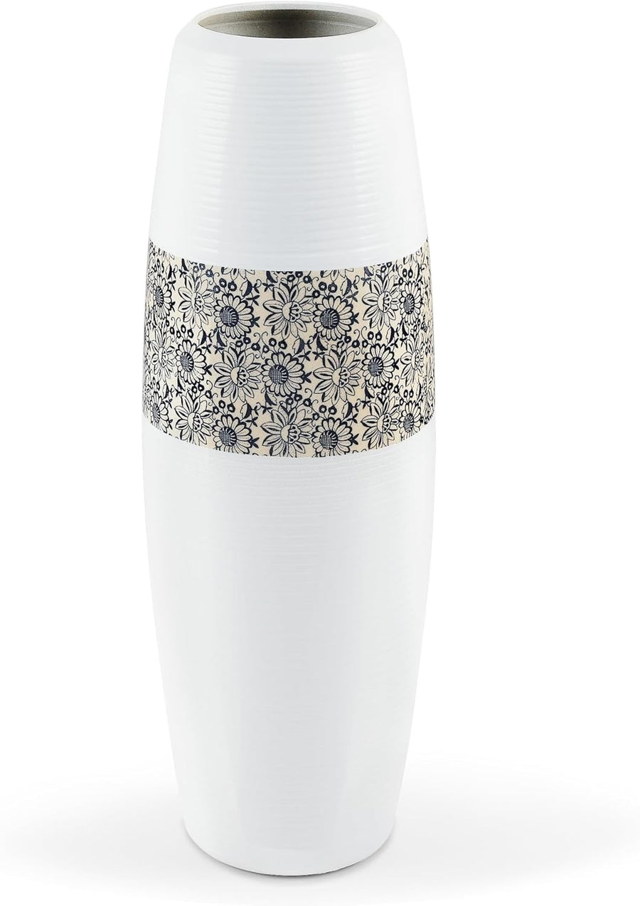 Tall Floor Vase 50cm White Ceramic Pampas Grass Vase Modern Home Decor