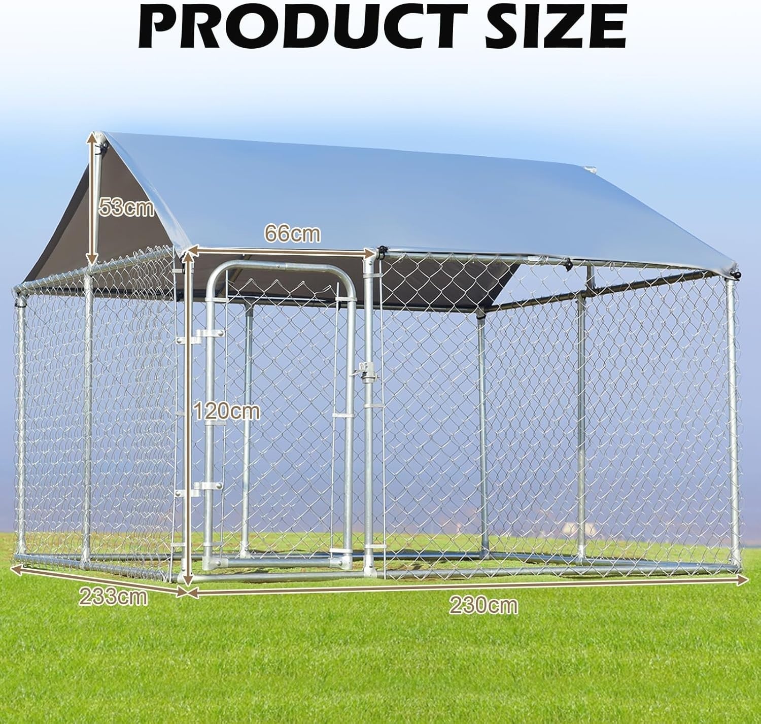 Large Metal Chicken Coop Run 230x233x173cm Waterproof Cover
