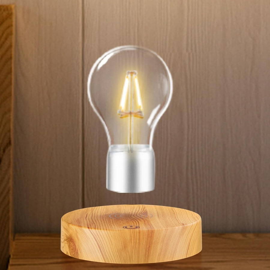 Floating Light Bulb Lamp Magnetic Levitating LED Touch Desk Night Light
