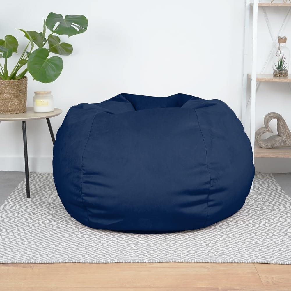 Extra Large Velvet Bean Bag Chair XL Soft Lounge Seat Gaming & Living Room
