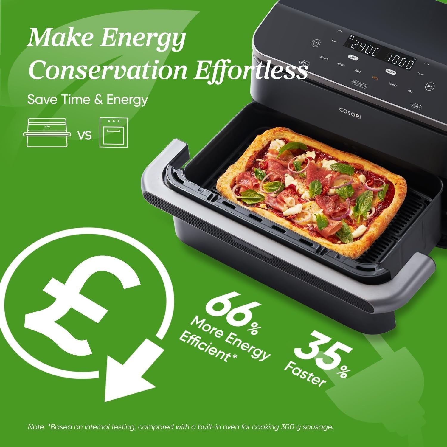 10L Dual Zone Air Fryer | Flexible Single/Dual Basket | Dual Blaze Even Heating