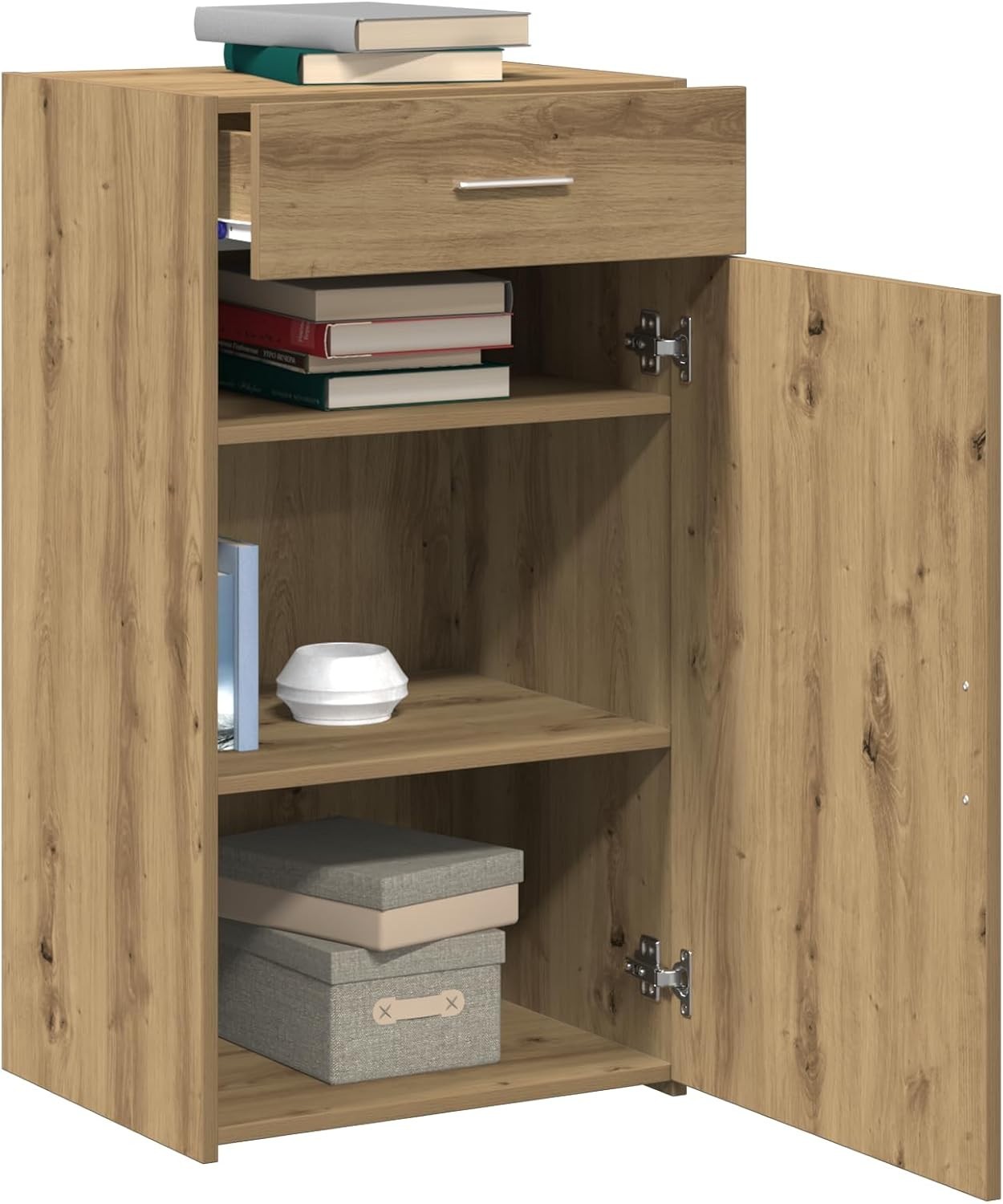 Solid Oak Buffet Cabinet with Drawer – Durable Dining & Living Storage