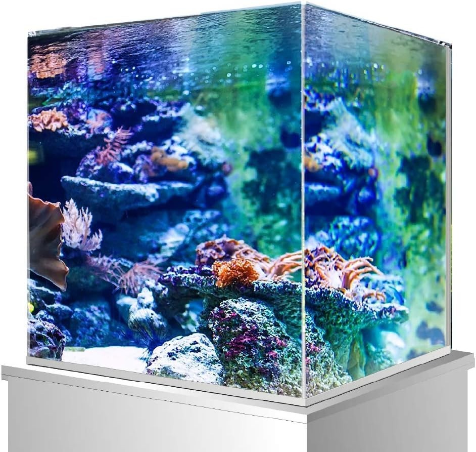 25L Cube Aquarium Glass Tank for Shrimps, Crabs & Small Fish