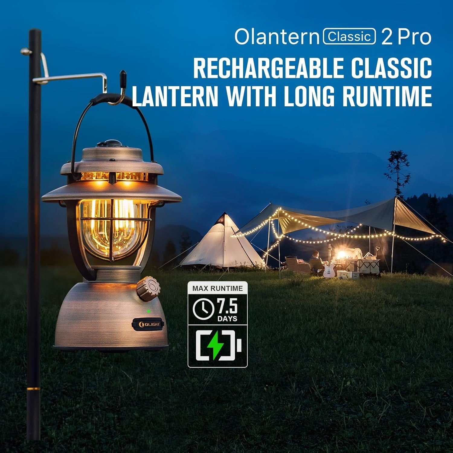 OLIGHT Olantern Classic 2 Pro Retro LED Camping Lantern 300LM Powerbank Bronze