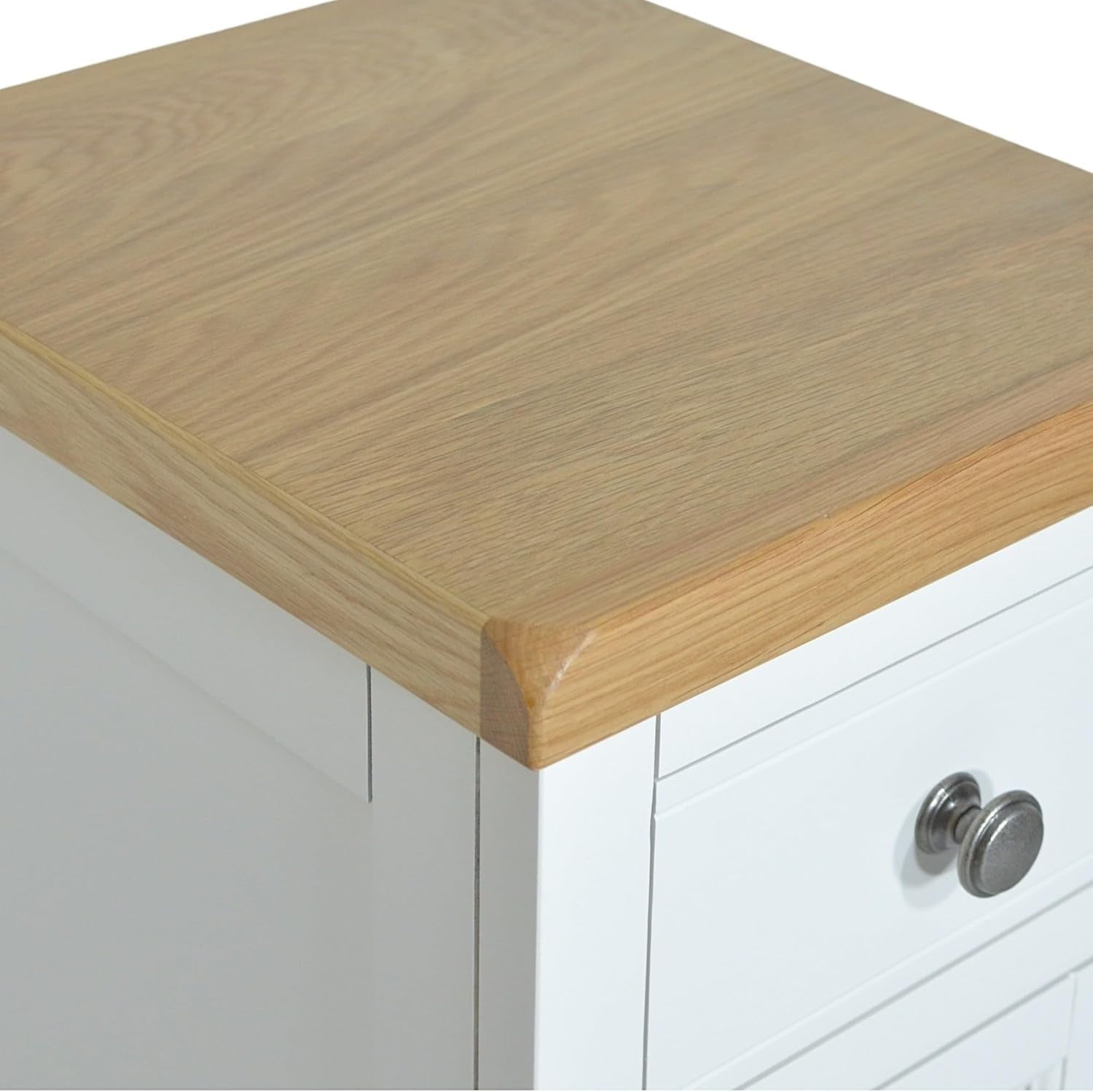 White 5 Drawer Tallboy Chest Slim Storage Bedroom Cabinet 116cm High