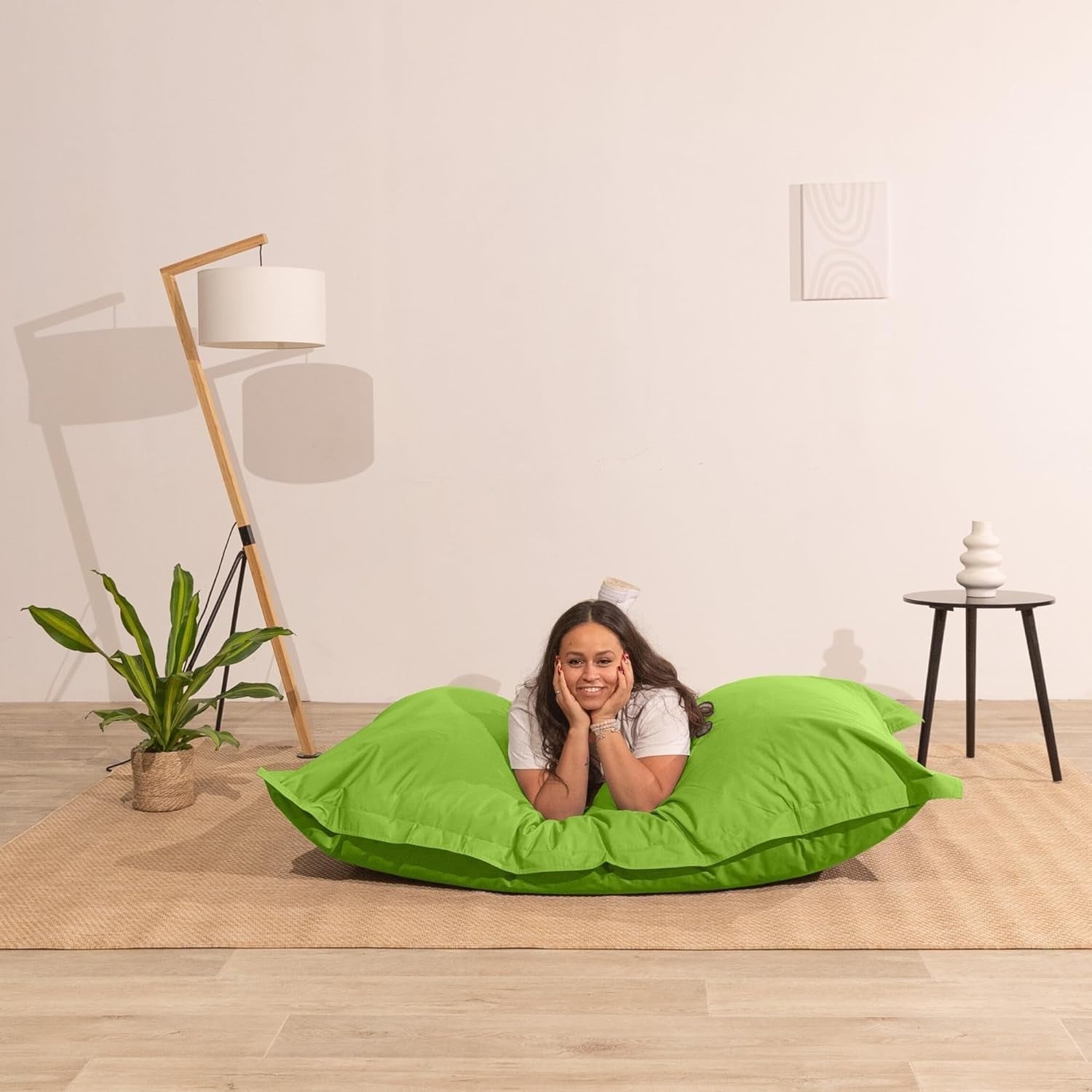 Green Outdoor Waterproof Bean Bag Chair for Adults & Kids – Removable Cover