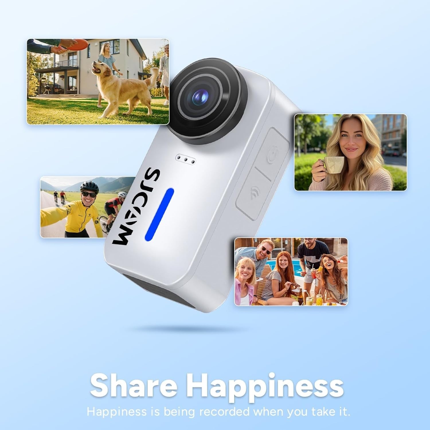 4K Mini Body Camera 170° Waterproof POV Action Cam 64GB White