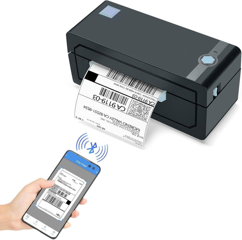 Black 4x6 Bluetooth Thermal Label Printer, Shipping, Portable