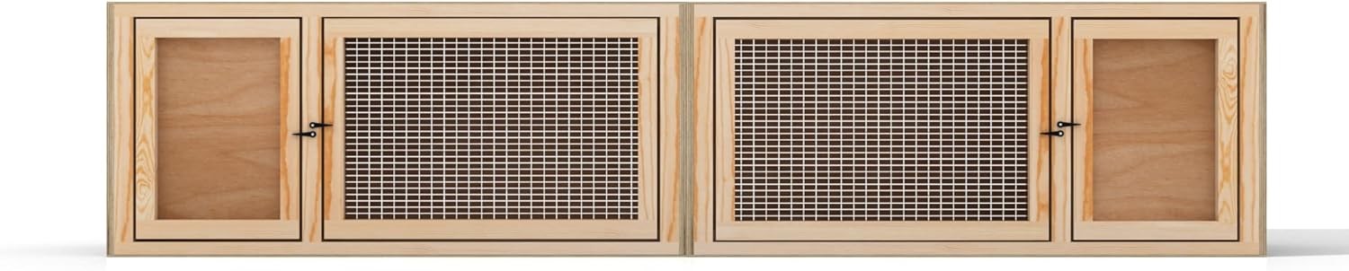 6ft XL Indoor Small Animal Hutch Stackable Wooden Cage Ventilated