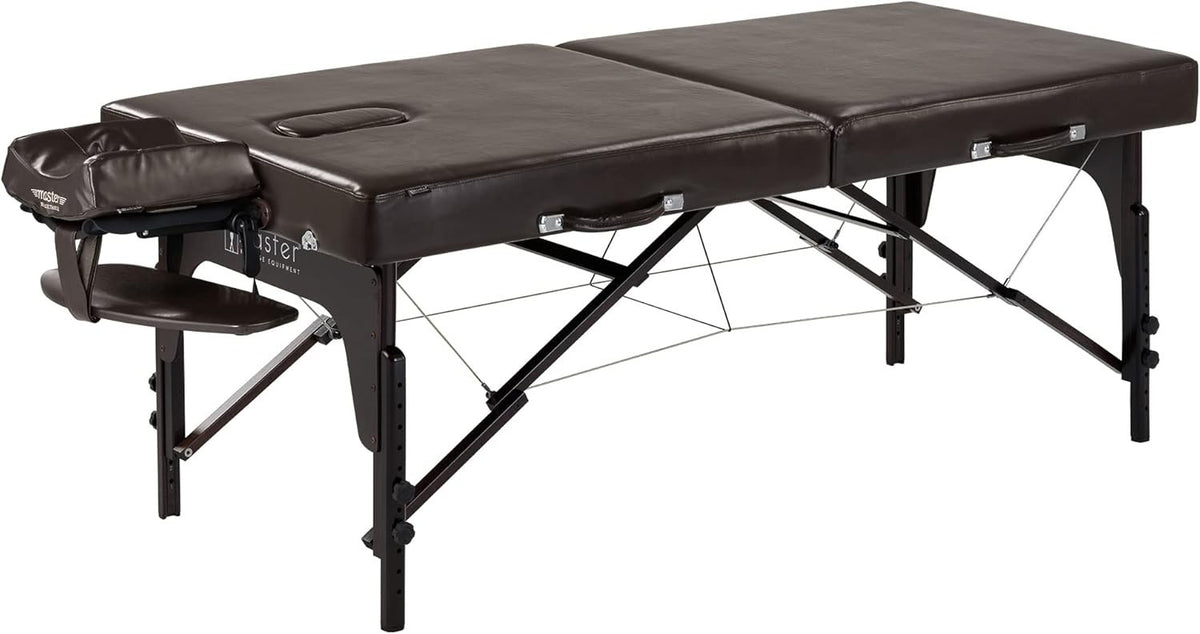 78cm Portable Massage Table | Supreme LX Spa Bed w/ 7cm Memory Foam Coffee