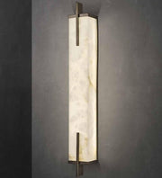 Modern Marble Wall Sconce Light LED Alabaster Brass Indoor Lamp