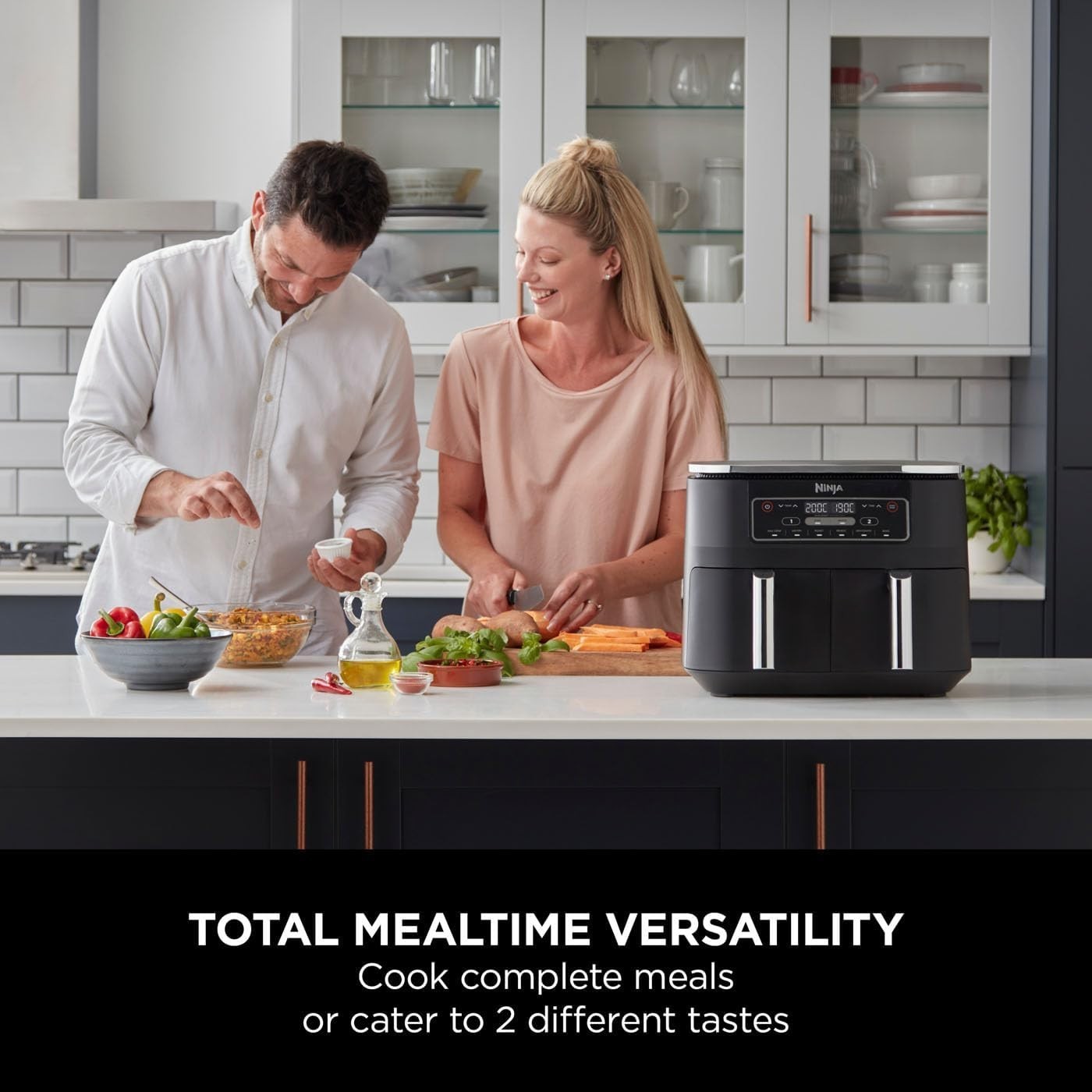 Dual Zone Digital Air Fryer 7.6L | 6-in-1 | No-Oil Cooking | Large Capacity