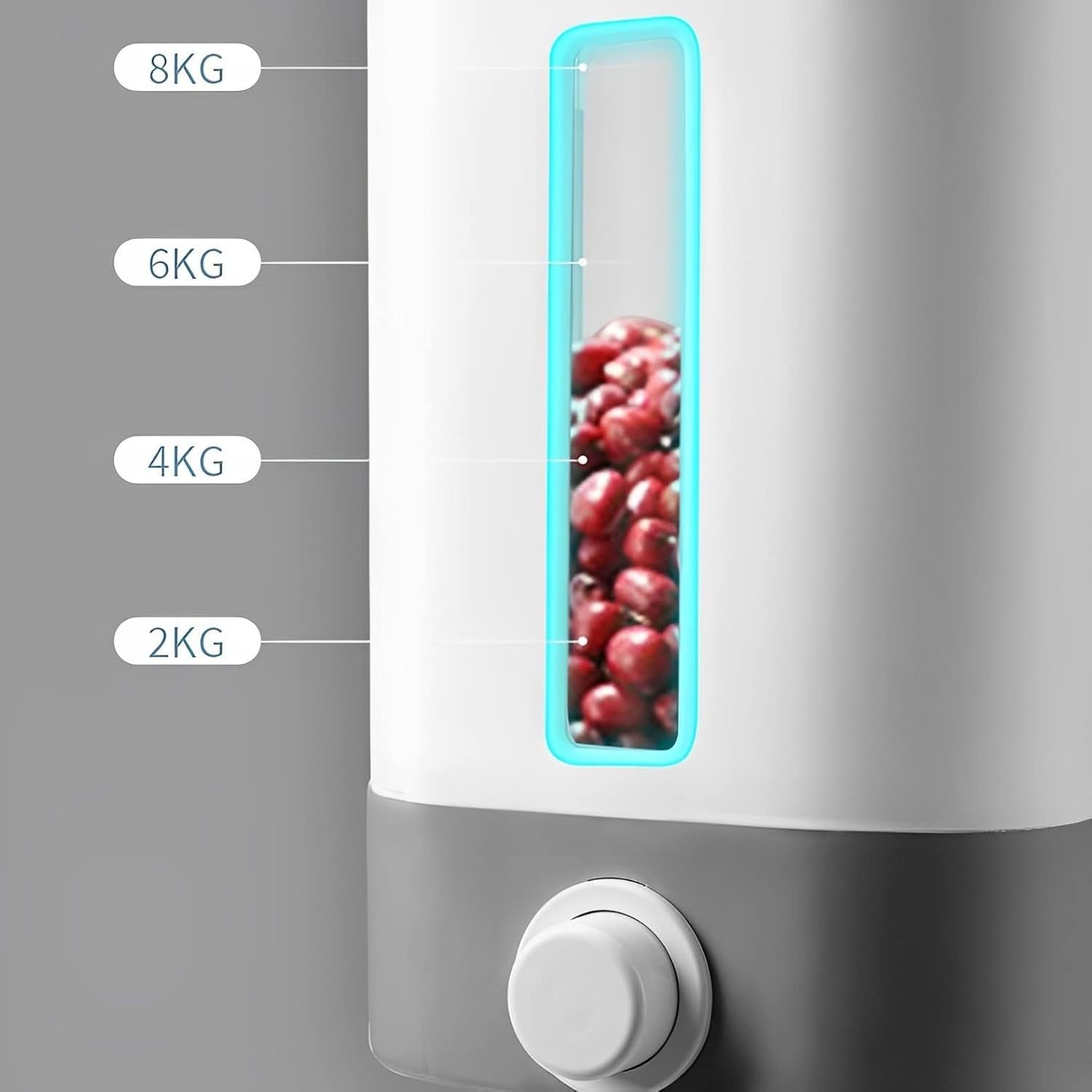23LBS Rice Dispenser Airtight BPA Free Grain Storage w Drawer