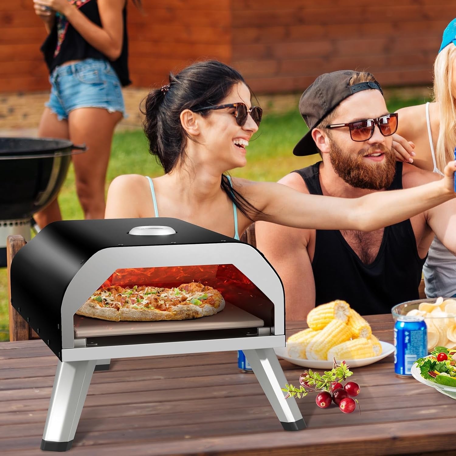 Gas Pizza Oven with Peel & Carry Bag | Portable BBQ Pizza Maker 400°C 4KW Grill