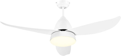 3-Blade Reversible Ceiling Fan with LED Light, 6-Speed, Remote, Timer