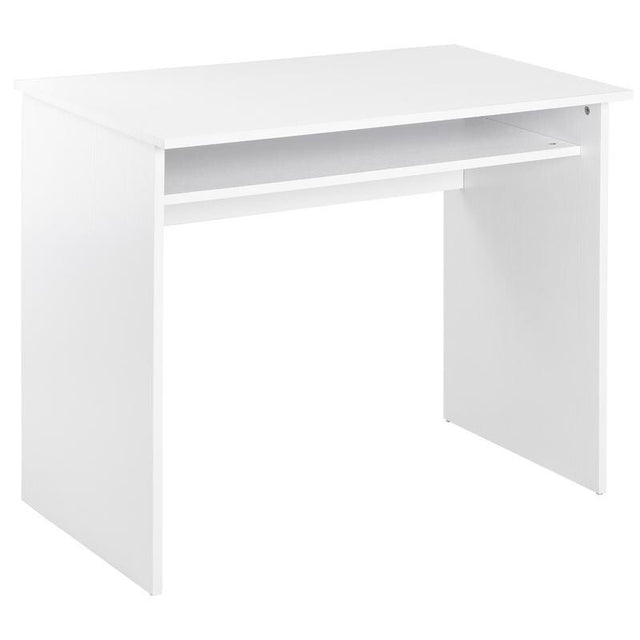White Writing Desk PC Laptop Table 90cm Study Office Workstation Drawer