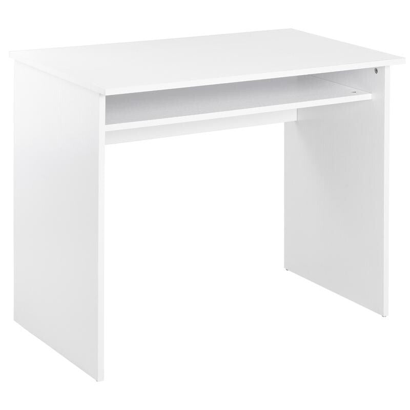 White Writing Desk PC Laptop Table 90cm Study Office Workstation Drawer