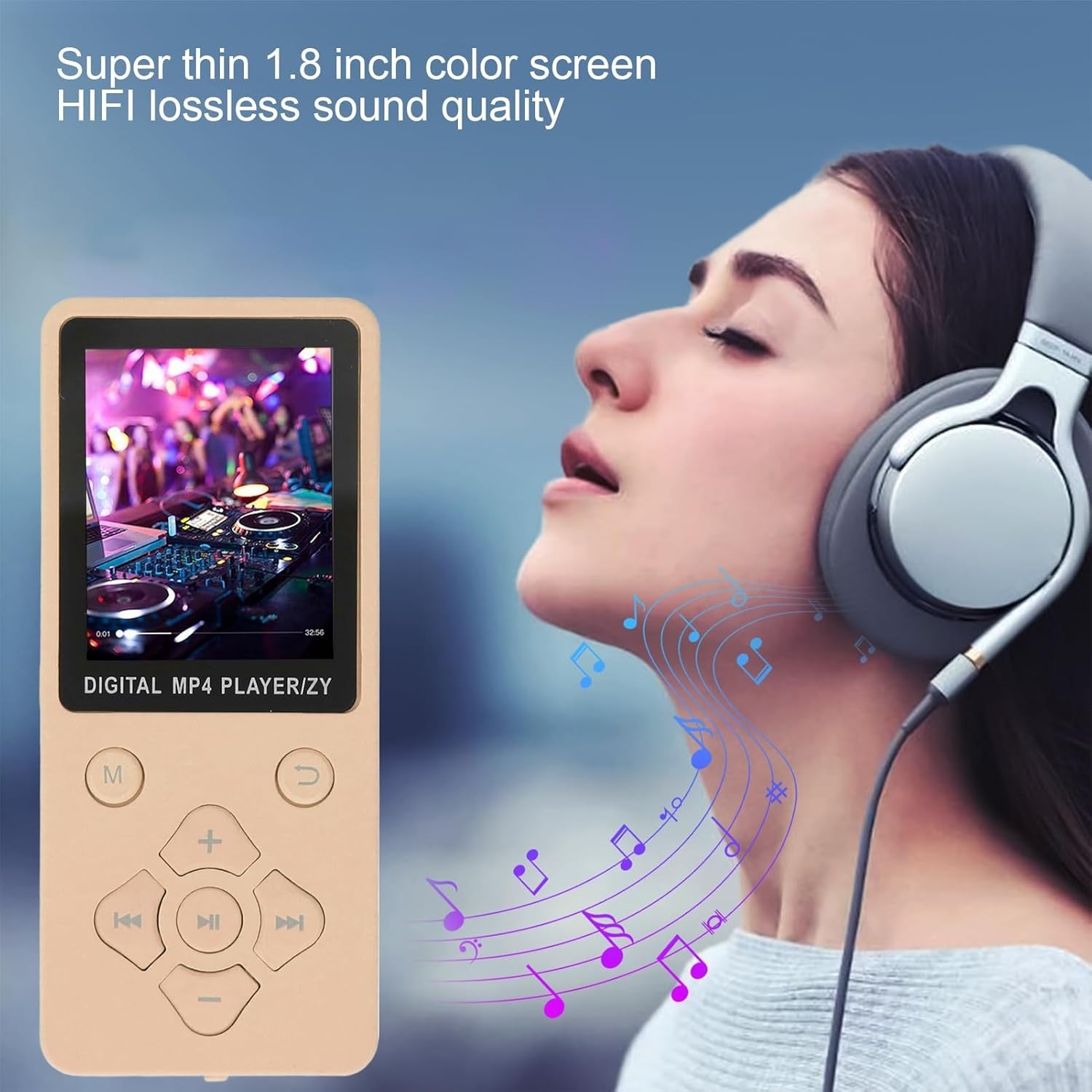 Bluetooth 5.0 16GB MP3 & MP4 Player w/ 1.8″ Color Screen, FM & Recorder