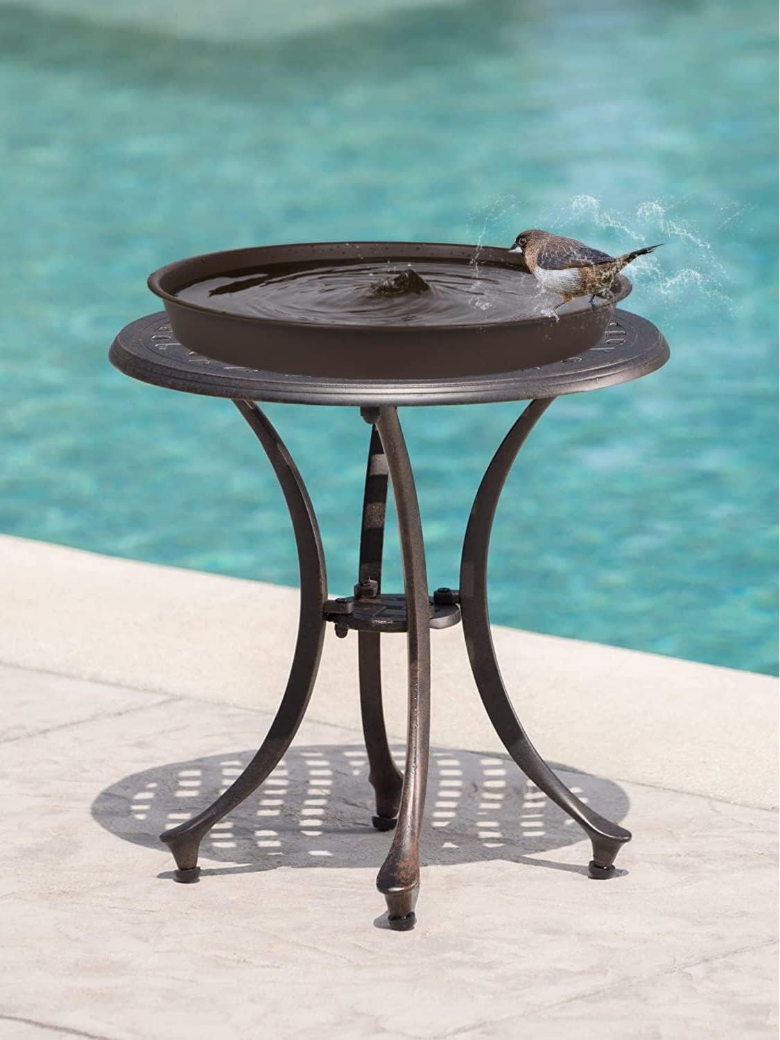 2 Pack Large Bird Bath Tray 19" Garden Feeder Bowls Durable Plant Saucers