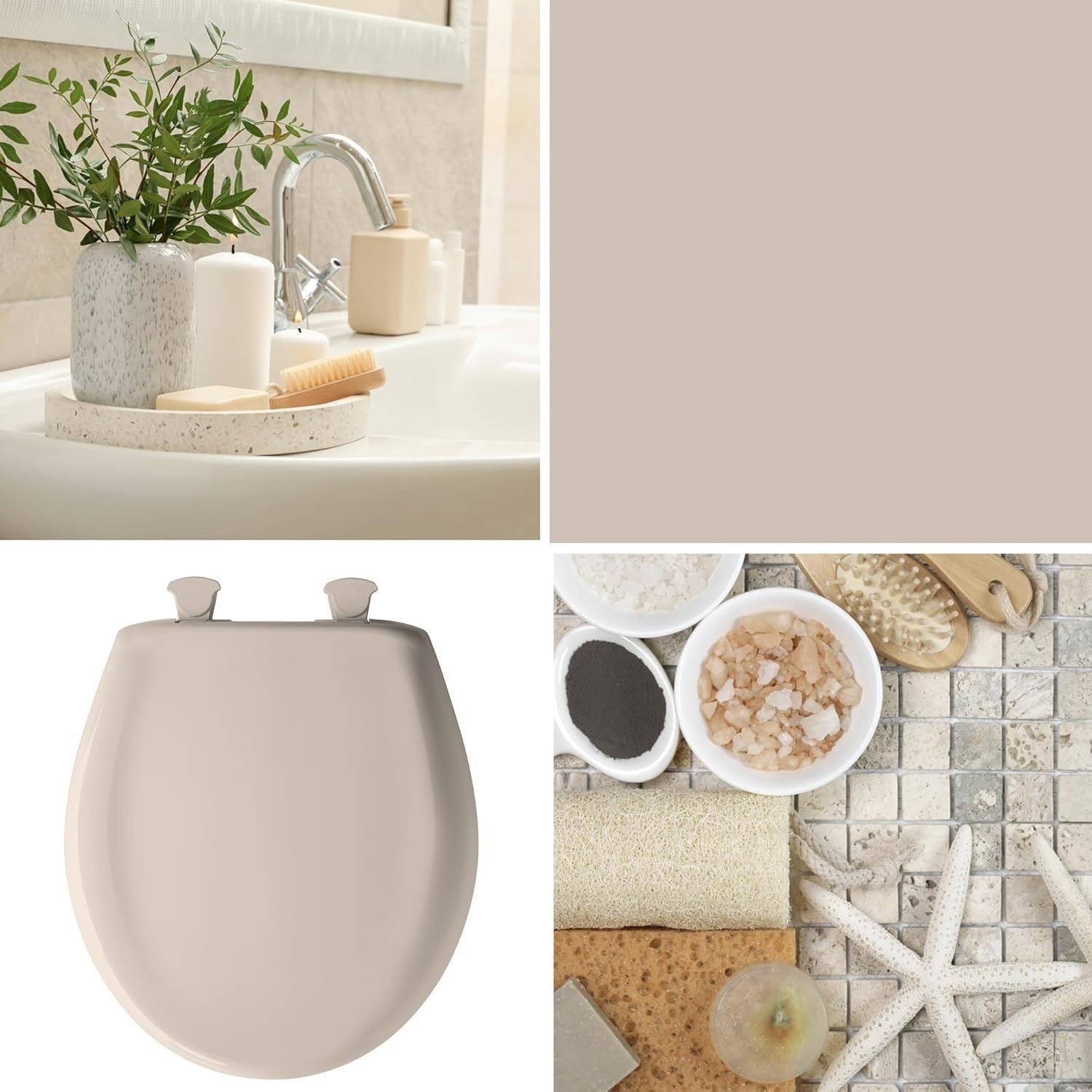 Elongated Toilet Seat Blush Soft Close STA-TITE Easy Remove Durable Plastic