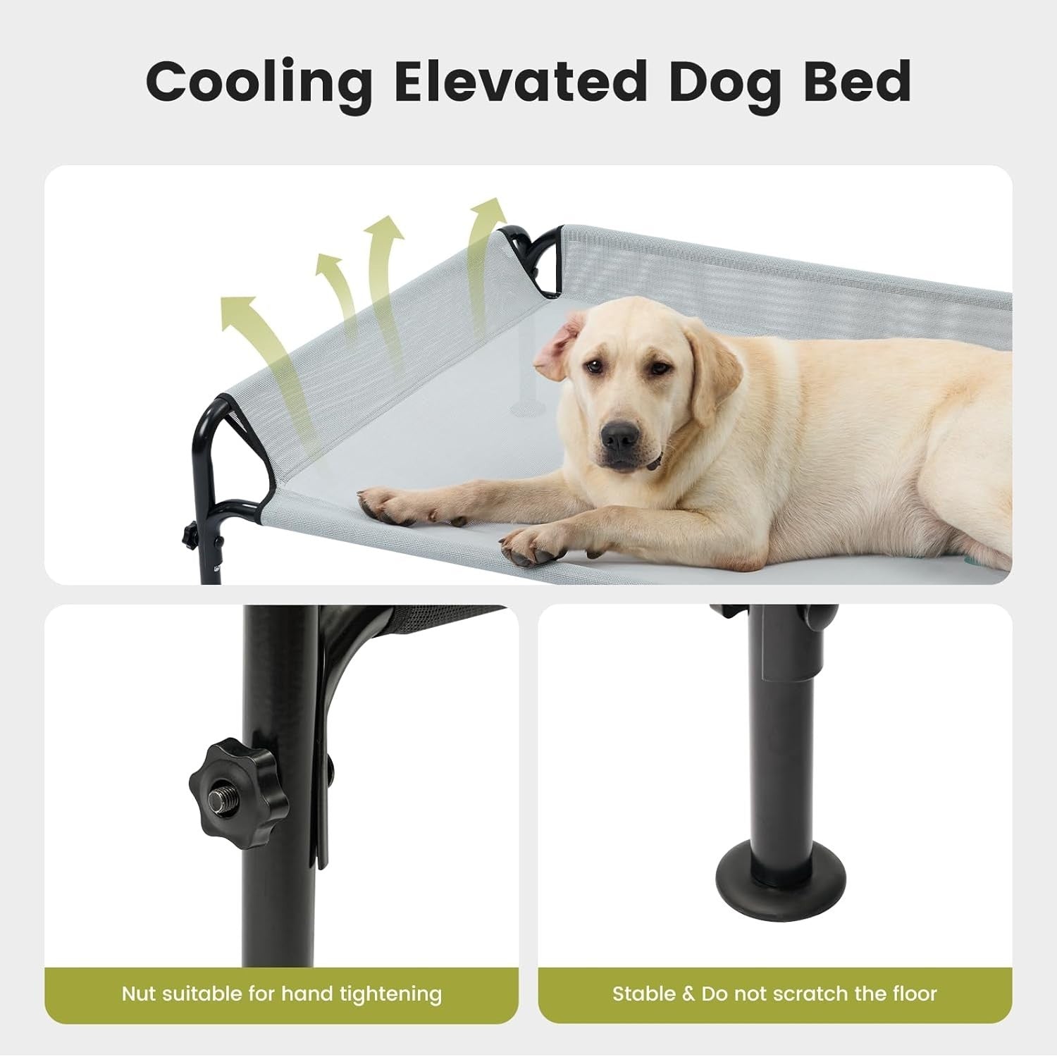 Elevated Dog Bed Large 124x77x31cm Outdoor Cooling Cot