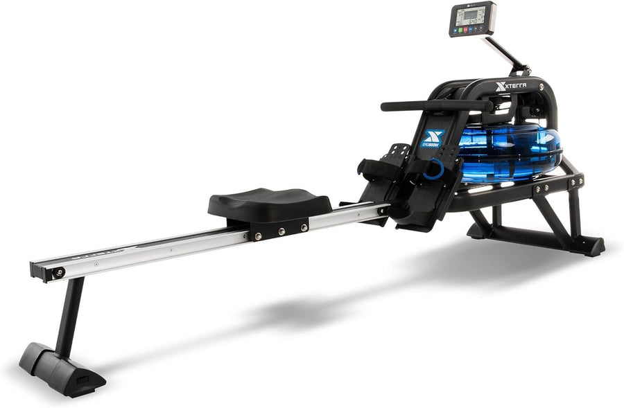 Water Rowing Machine Ergonomic Anti-Slip Adjustable Resistance LCD Rower 136KG