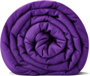 Weighted Blanket 60x80", 15lbs Cotton Glass Beads, Breathable, Violet