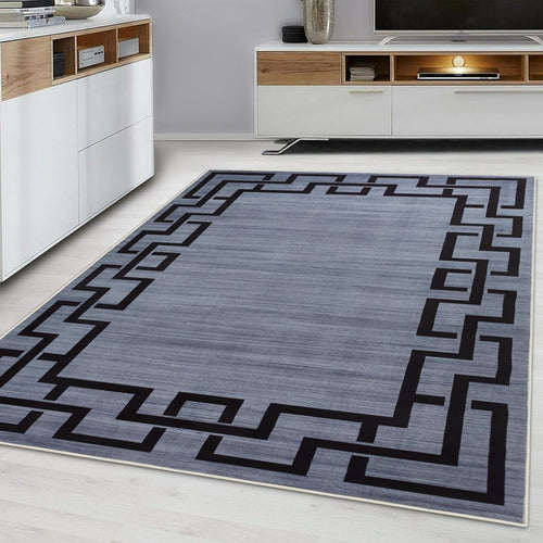 Luxury Grey Geometric Rug Large Soft Area Carpet Modern Indoor Mat 160x230cm