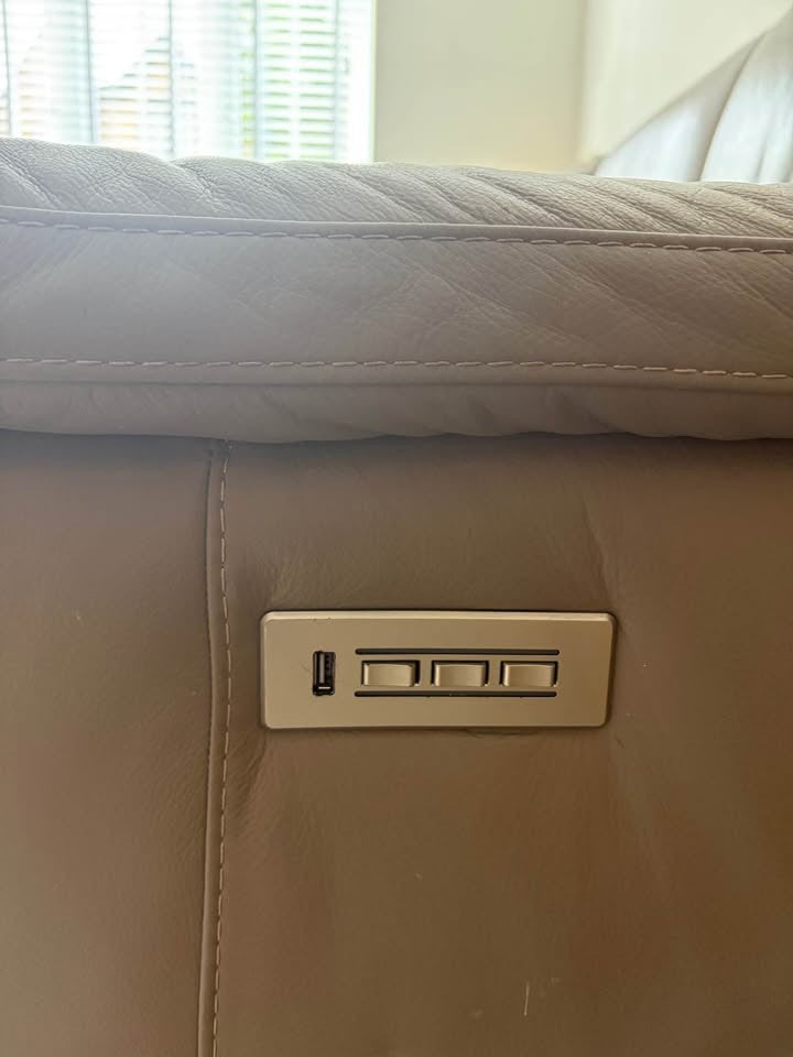 Luxe Electric Brown Leather Corner Sofa (PTP)