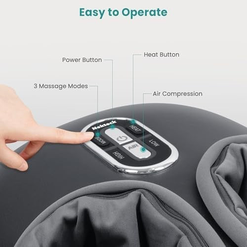 Foot Massager with Heat, Shiatsu Deep Kneading & Air Compression Therapy